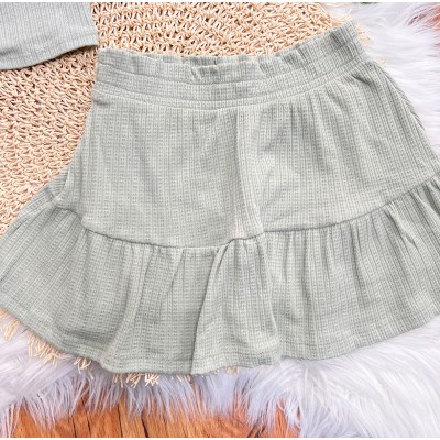 Conj. Blusa e Short Saia Mini Tranças - Verde